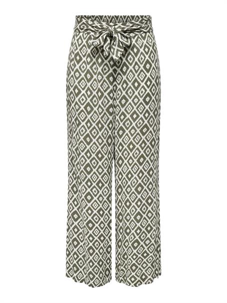 ONLPAKJA AOP BELT PANTS WVN NOOS balsam green