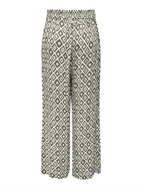 ONLPAKJA AOP BELT PANTS WVN NOOS balsam green