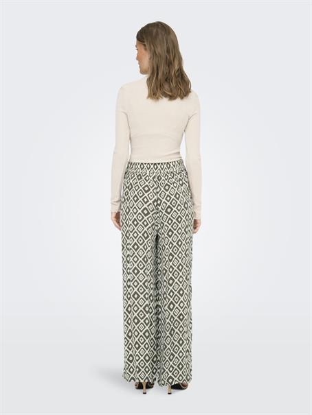 ONLPAKJA LIFE AOP BELT PANTS WVN NOOS balsam green