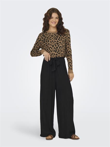 ONLPAKJA LIFE AOP BELT PANTS WVN NOOS black