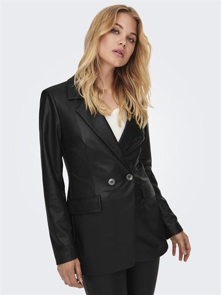 ONLPAPAYA FAUX LEATHER FIT BLAZER CS OTW black