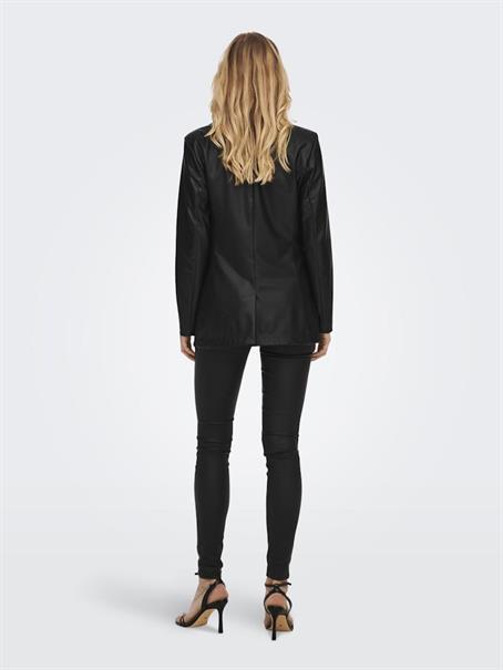 ONLPAPAYA FAUX LEATHER FIT BLAZER CS OTW black