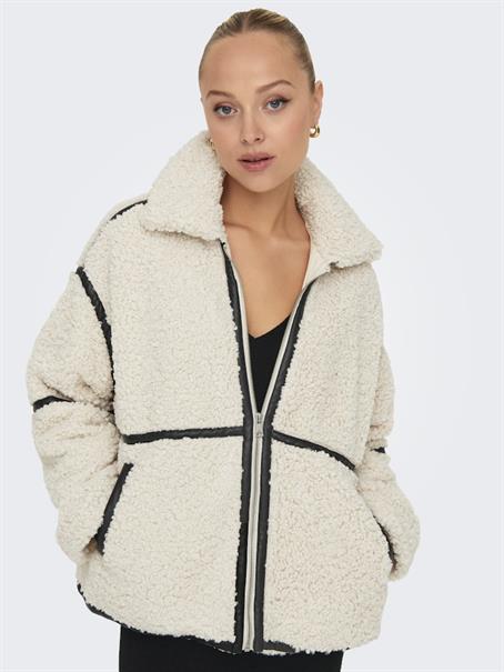 ONLPARIS TEDDY JACKET LIFE OTW CS white sand
