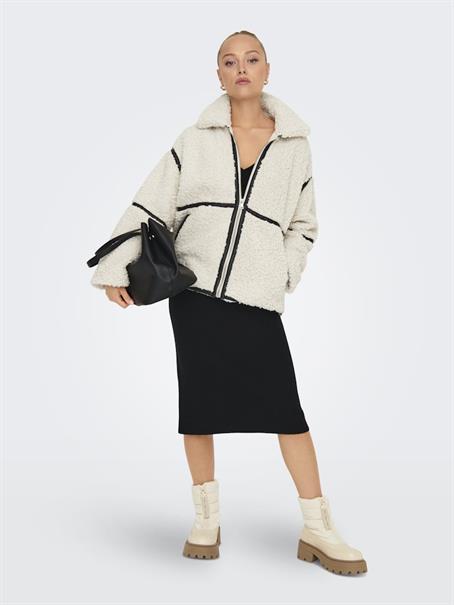 ONLPARIS TEDDY JACKET LIFE OTW CS white sand
