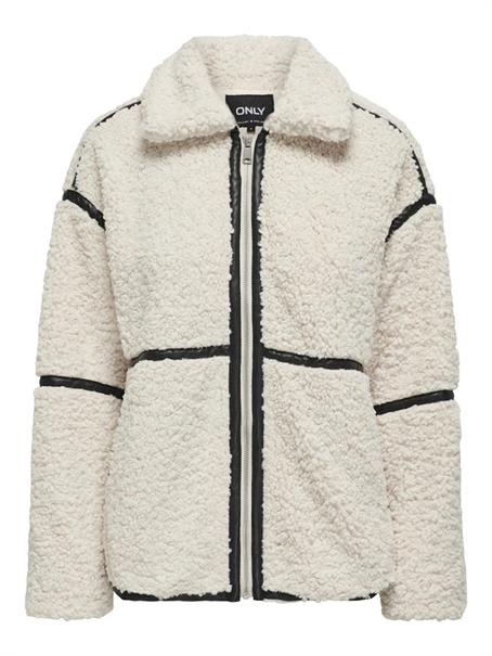 ONLPARIS TEDDY JACKET OTW CC white sand
