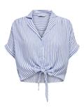 ONLPAULA LIFE S/S TIE SHIRT WVN NOOS weiß1