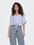 ONLPAULA LIFE S/S TIE SHIRT WVN NOOS weiß1