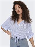 ONLPAULA LIFE S/S TIE SHIRT WVN NOOS weiß1