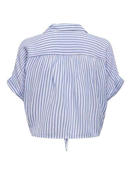 ONLPAULA LIFE S/S TIE SHIRT WVN NOOS weiß1