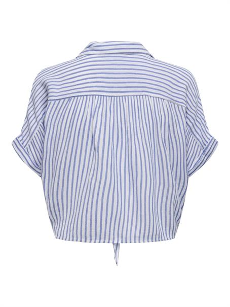 ONLPAULA LIFE S/S TIE SHIRT WVN NOOS weiß1
