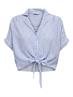 ONLPAULA LIFE S/S TIE SHIRT WVN NOOS weiß1