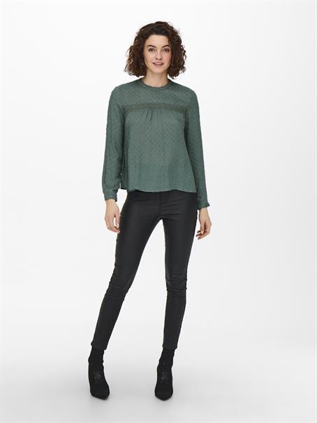 ONLPELIA LIFE LS DOT BLOUSE WVN CS balsam green