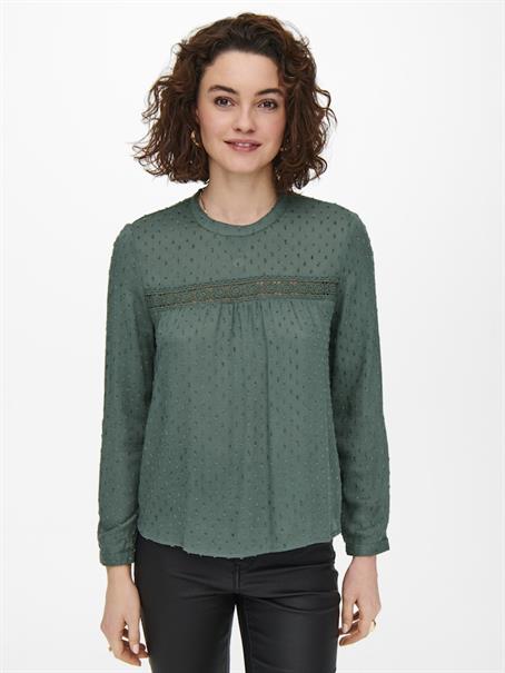 ONLPELIA LIFE LS DOT BLOUSE WVN CS balsam green