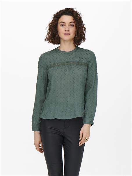 ONLPELIA LIFE LS DOT BLOUSE WVN CS balsam green