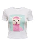 ONLPENNY S/S ANIMAL TOP BOX JRS bright white3