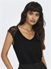 ONLPETRA S/S LACE MIX TOP JRS black