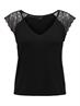 ONLPETRA S/S LACE MIX TOP JRS black