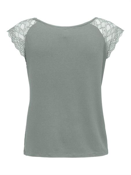 ONLPETRA S/S LACE MIX TOP JRS NOOS chinois green