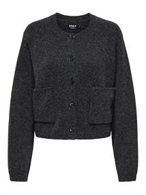 ONLPIEMONTE L/S CARDIGAN KNT NOOS dark grey melange