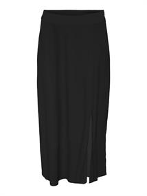 ONLPIPER LIFE MIDI SLIT SKIRT PTM black