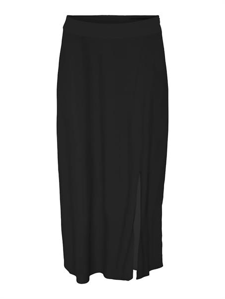 ONLPIPER LIFE MIDI SLIT SKIRT PTM black