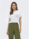 ONLPOLLY LIFE REG S/S POCKET TOP BOX JRS bright white