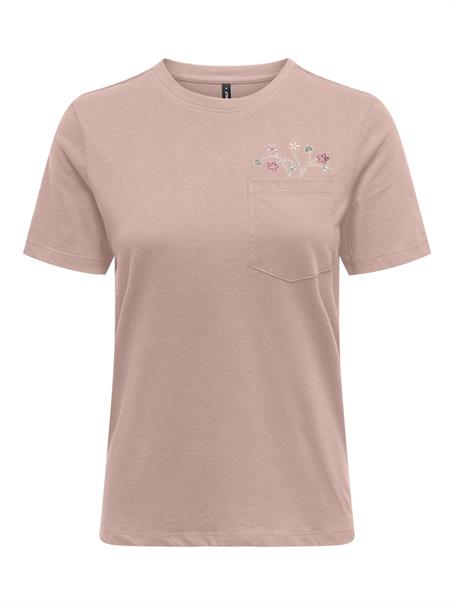 ONLPOLLY LIFE REG S/S POCKET TOP BOX JRS rose smoke