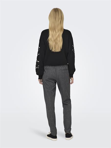 ONLPOPTRASH-ELISE EASY MELANGE PANT NOOS dark grey melange