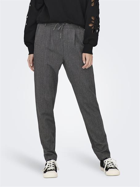 ONLPOPTRASH-ELISE EASY MELANGE PANT NOOS dark grey melange