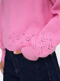 ONLPRINCESS LS O-NECK DETAIL KNT fuchsia pink