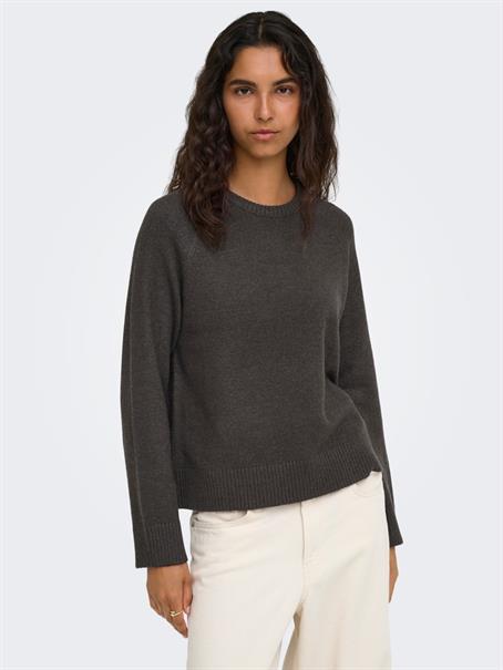 ONLPRINCESS LS O-NECK RAGLAN KNT NOOS chocolate torte