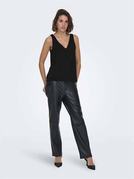 ONLQUEEN S/L V-NECK GLITTER TOP JRS black2