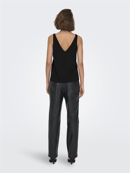 ONLQUEEN S/L V-NECK GLITTER TOP JRS black2
