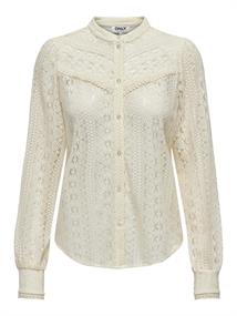 ONLREBA LACE L/S SHIRT WVN NOOS egret