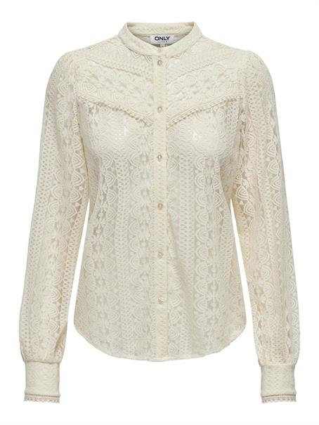 ONLREBA LACE L/S SHIRT WVN NOOS egret