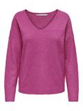 ONLRICA L/S V-NECK PULLO KNT NOOS raspberry rose