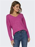 ONLRICA L/S V-NECK PULLO KNT NOOS raspberry rose