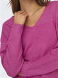 ONLRICA L/S V-NECK PULLO KNT NOOS raspberry rose