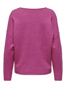 ONLRICA L/S V-NECK PULLO KNT NOOS raspberry rose