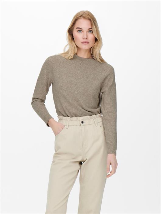 onlrica-life-l-s-pullover-knt-noos-beige
