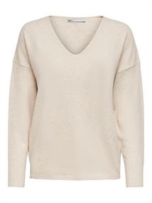 ONLRICA LIFE L/S V-NECK PULLO KNT NOOS birch 1