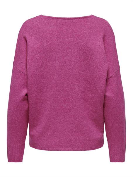 ONLRICA LIFE L/S V-NECK PULLO KNT NOOS raspberry rose