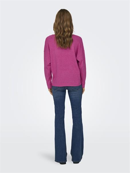 ONLRICA LIFE L/S V-NECK PULLO KNT NOOS raspberry rose