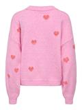 ONLRICA LS DETAIL O-NECK CC KNT begonia pink