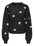 ONLRICA LS DETAIL O-NECK CC KNT black