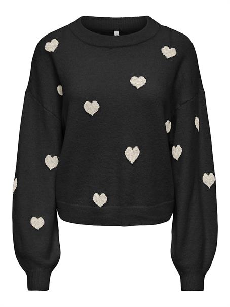ONLRICA LS DETAIL O-NECK CC KNT black