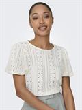 ONLRIVERSIDE S/S FLAIRED TOP NOOS JRS cloud dancer