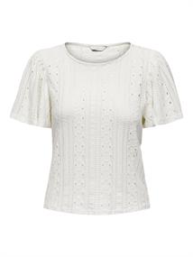 ONLRIVERSIDE S/S FLAIRED TOP NOOS JRS cloud dancer