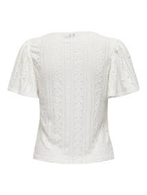 ONLRIVERSIDE S/S FLAIRED TOP NOOS JRS cloud dancer