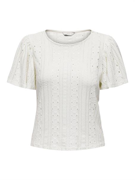 ONLRIVERSIDE S/S FLAIRED TOP NOOS JRS cloud dancer